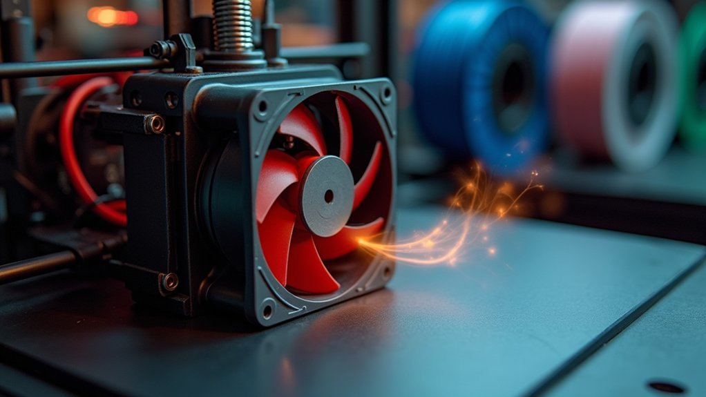 targeted cooling for printers