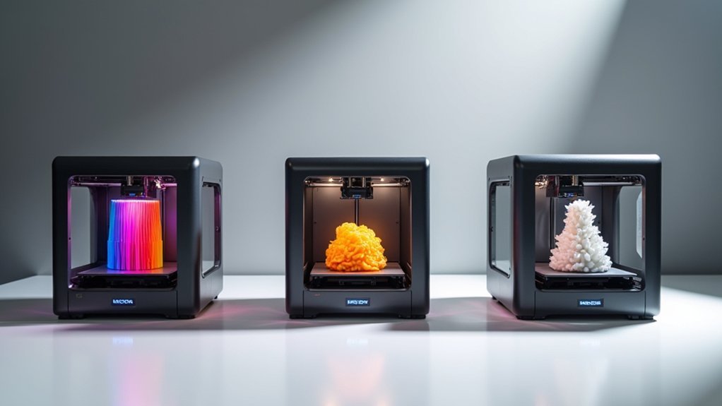 vibrant multi color 3d printers