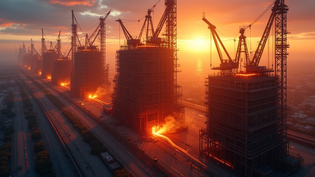 layered metal construction process